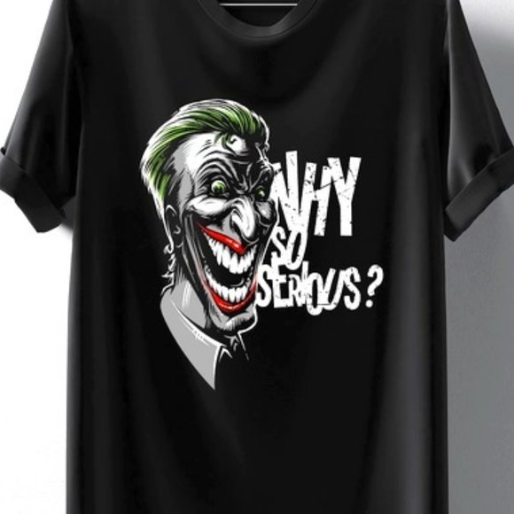 Why So Serious? Joker Face T-Shirt - Picture 1 of 2